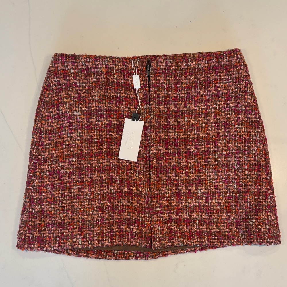 ASTR THE LABEL Milena Tweed Mini Skirt